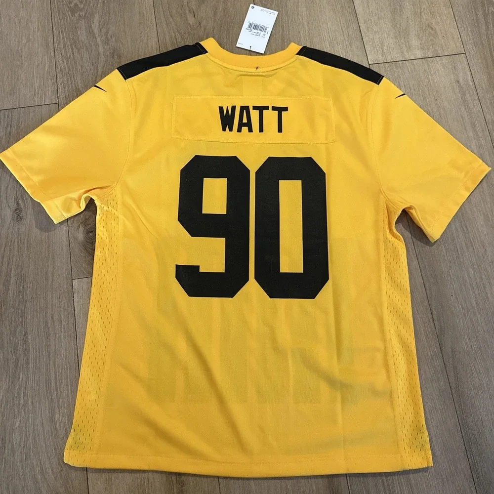 TJ WATT #90 PITTSBURGH STEELERS 2025 THROWBACK NIKE GAME‎ FOOTBALL JERSEY YXL